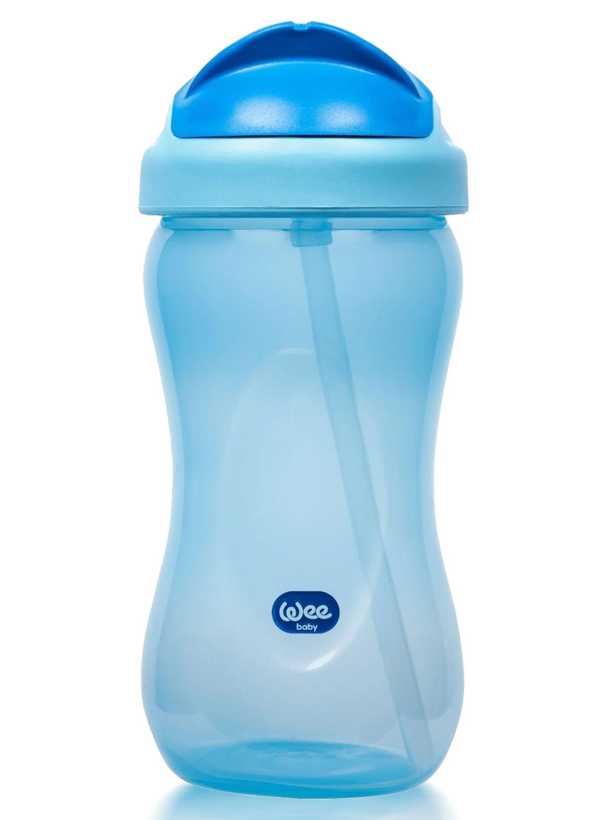 Wee Baby Renkli Pipetli Bardak 350 ml - Mavi