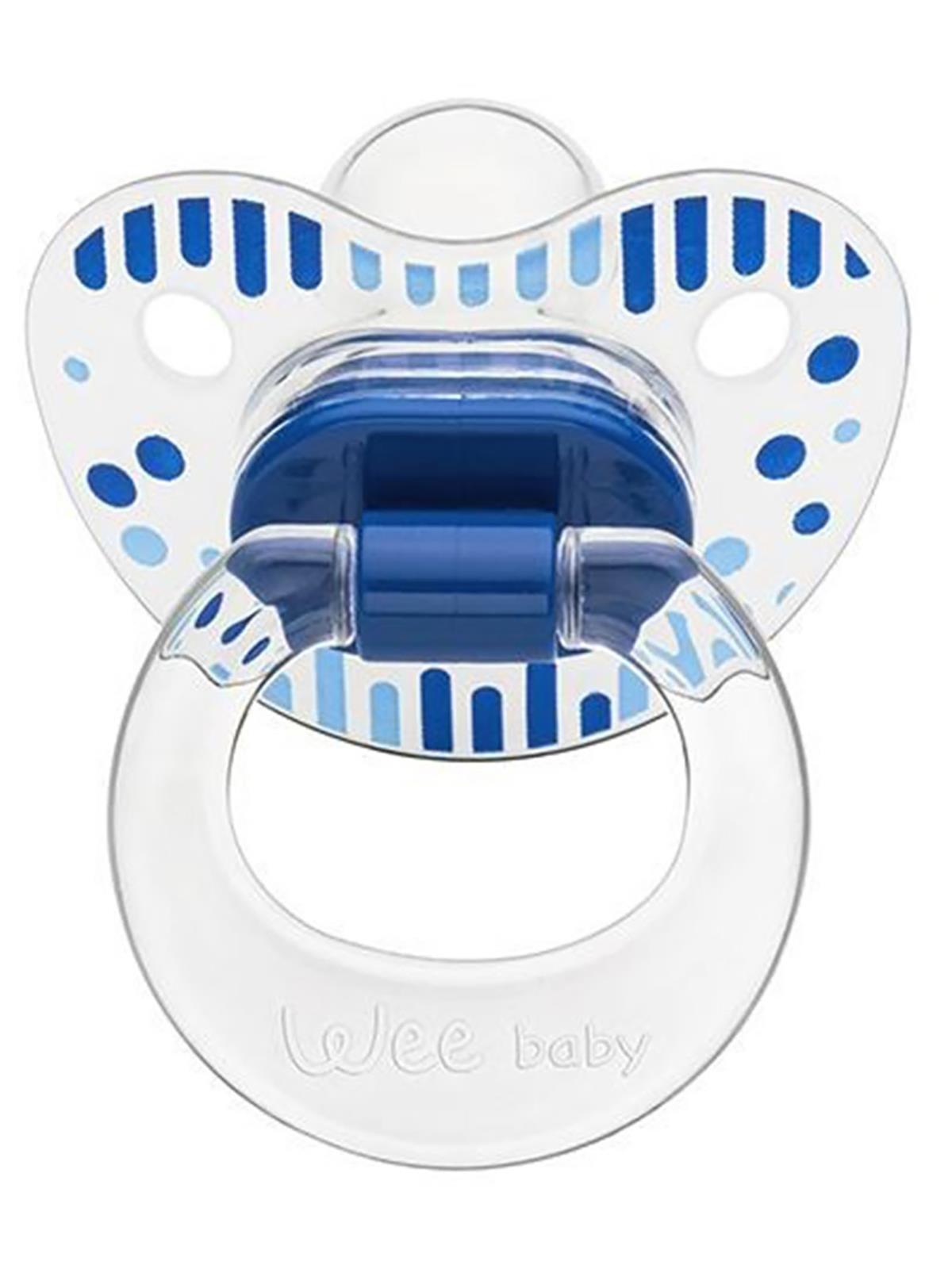 Wee Baby Sılıkon Desenlı Emzık No 3 - Mavi