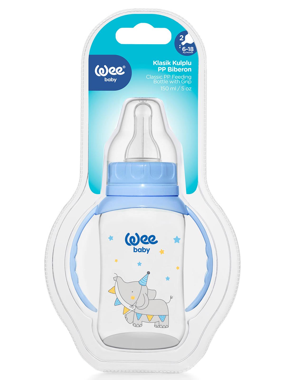 Wee Baby Pp Kulplu Pp 150 Ml Bıberon - Mavi