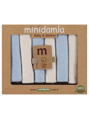 Minidamla 6lı Ağız Mendili - Mavi