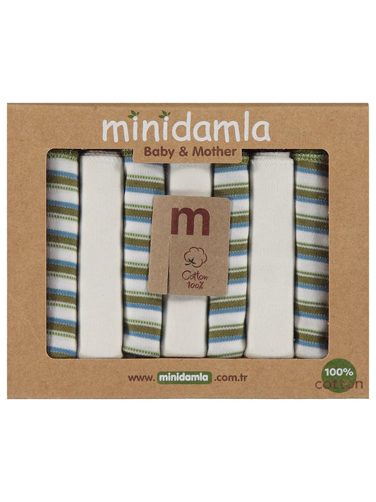 Minidamla Ringenli 7'li Ağız Mendili - Yeşil