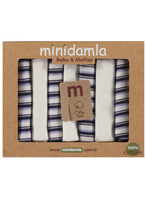 Minidamla Ringenli 7'li Ağız Mendili - Lila