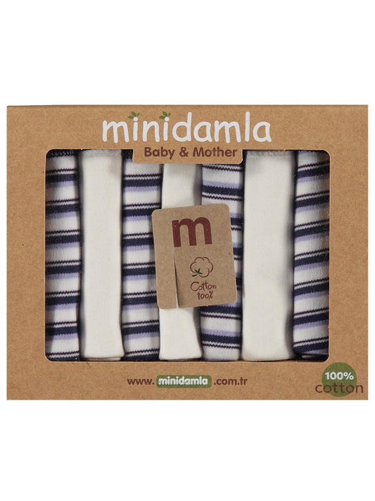 Minidamla Ringenli 7'li Ağız Mendili - Lila