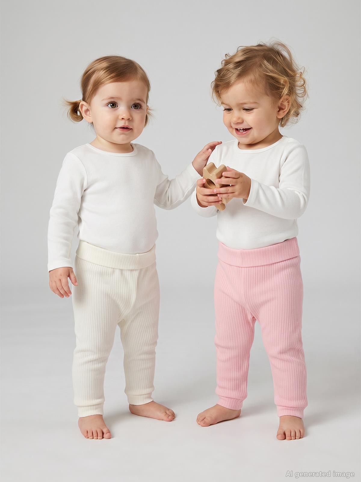 Minidamla Patiksiz Basic 2'li set 3-12 Ay Tek Alt Bebe - Pembe