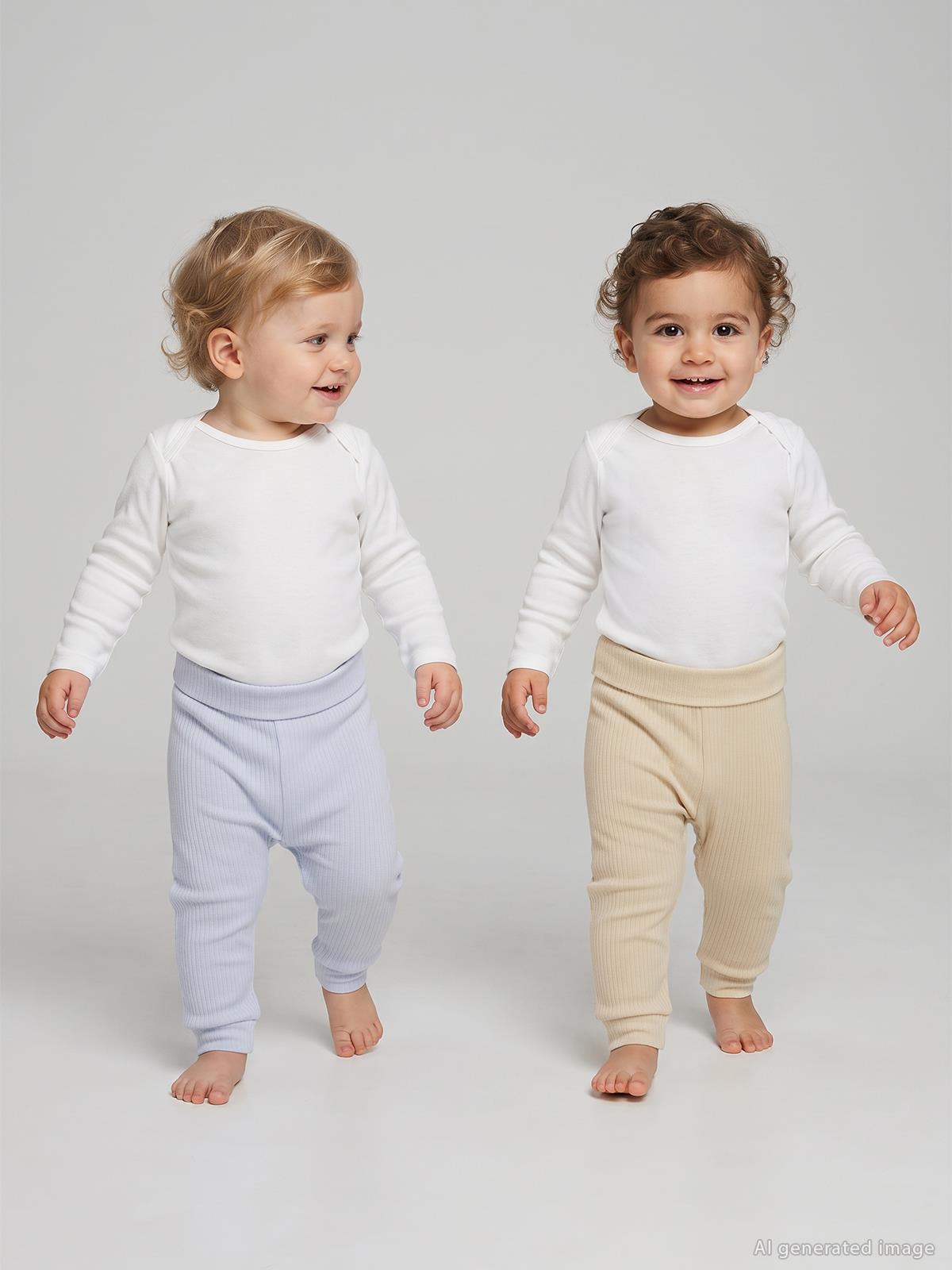 Minidamla Patiksiz Basic 2'li set 3-12 Ay Tek Alt Bebe - Mavi