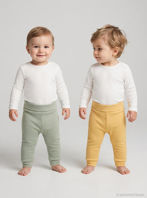 Minidamla Patiksiz Basic 2'li set 3-12 Ay Tek Alt Bebe - Yeşil