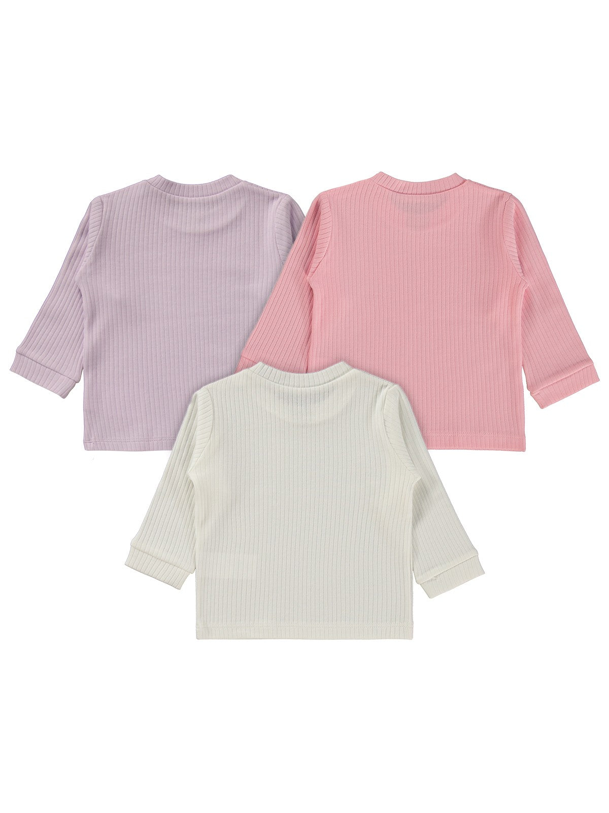 Minidamla Basic 3'lü set 6-18 Ay Sweatshirt - Pembe