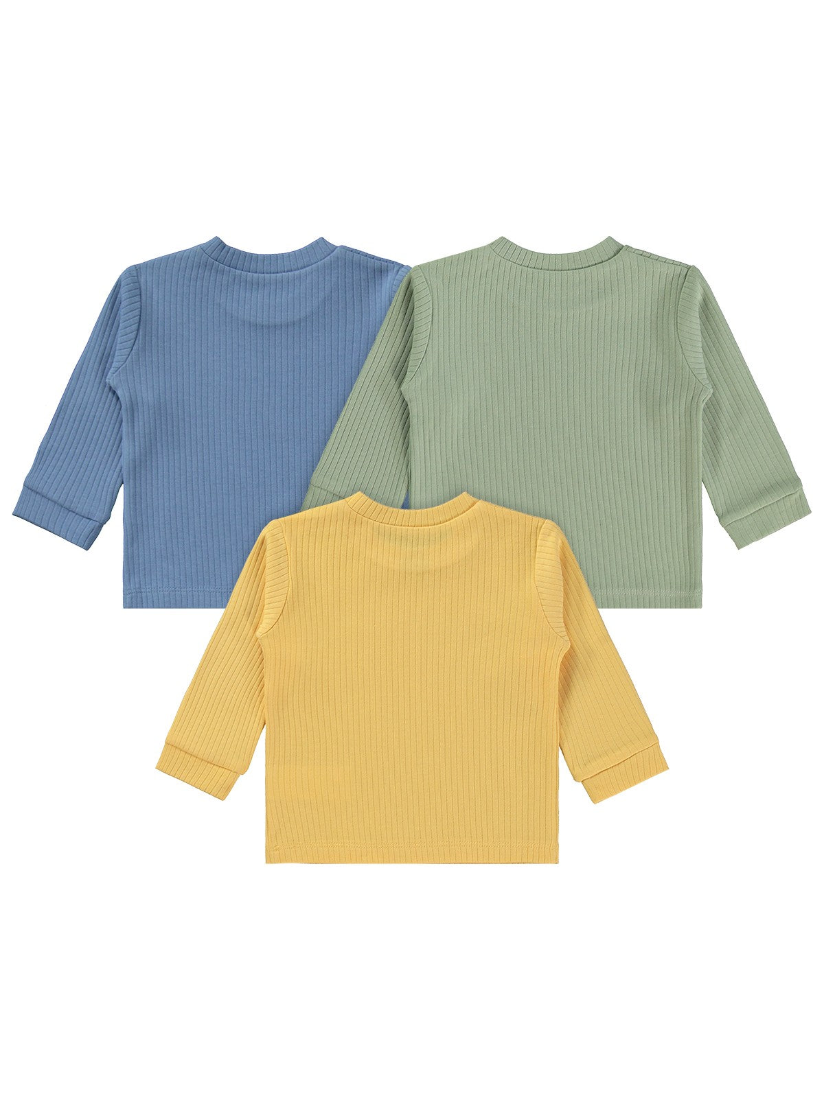 Minidamla Basic 3'lü set 6-18 Ay Sweatshirt - Mavi