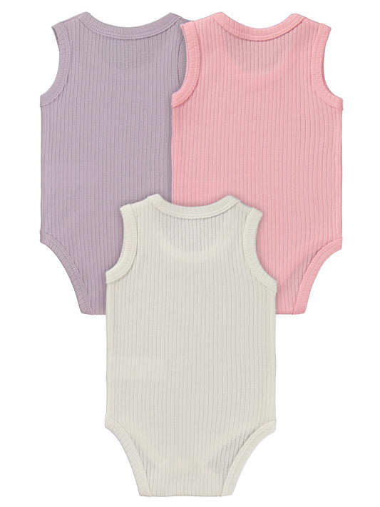 Minidamla Askılı Basic 3'lü set 1-18 Ay Çıtçıtlı Badi - Pembe