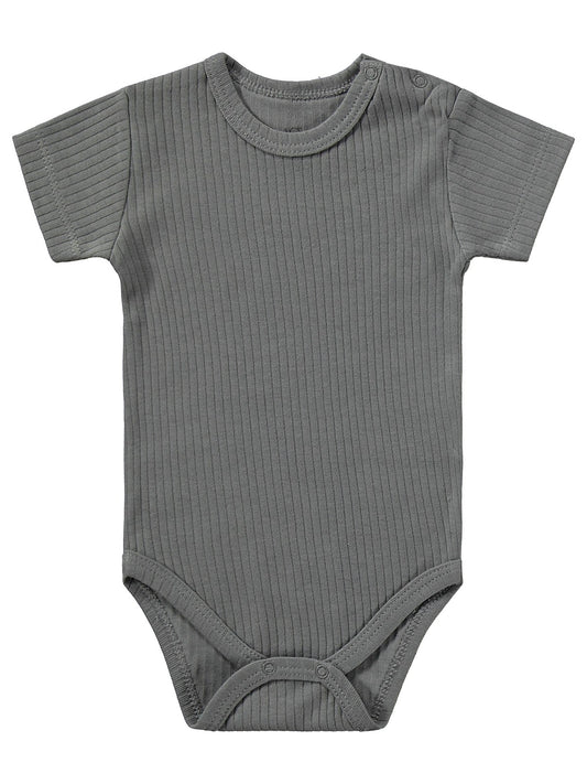 Minidamla Kısa Kol Basic 3'lü set 1-18  Ay Çıtçıtlı Badi - Mavi