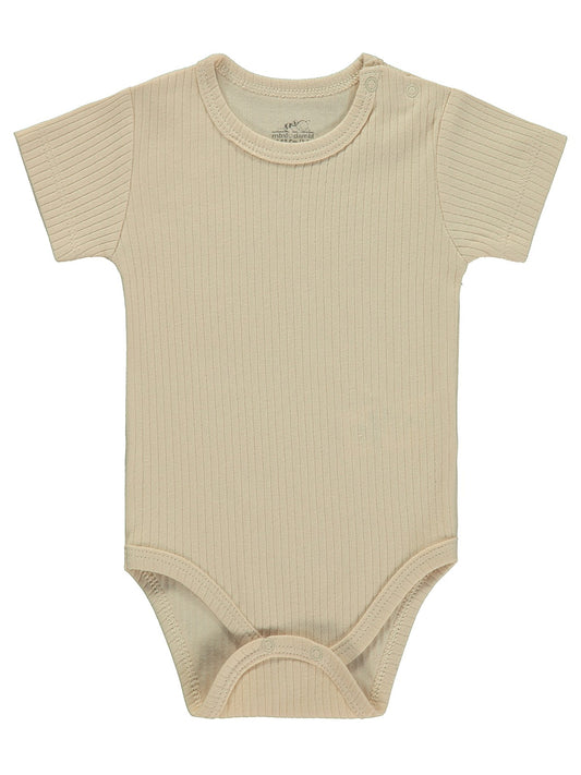 Minidamla Kısa Kol Basic 3'lü set 1-18  Ay Çıtçıtlı Badi - Mavi