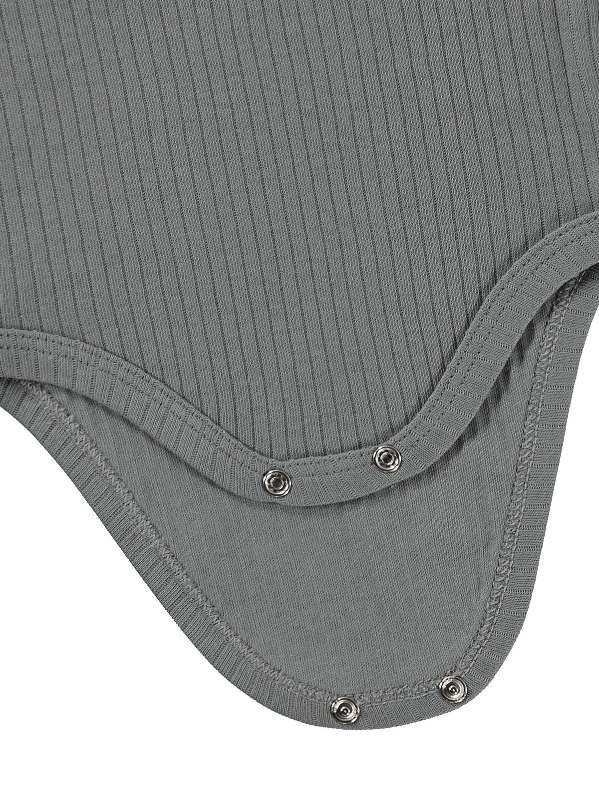 Minidamla Uzun Kol Basic 3'lü set 1-18 Ay Çıtçıtlı Badi - Mavi