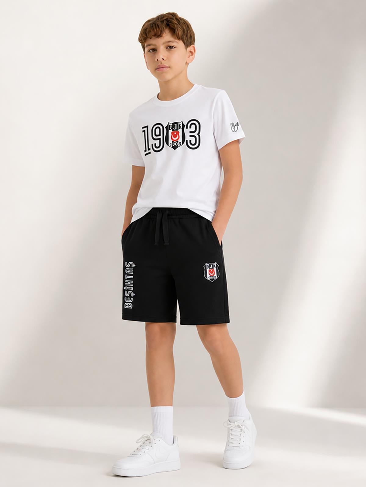 Beşiktaş 1903 Klasik Büyük Çocuk 10-13 Yaş Takım - Beyaz