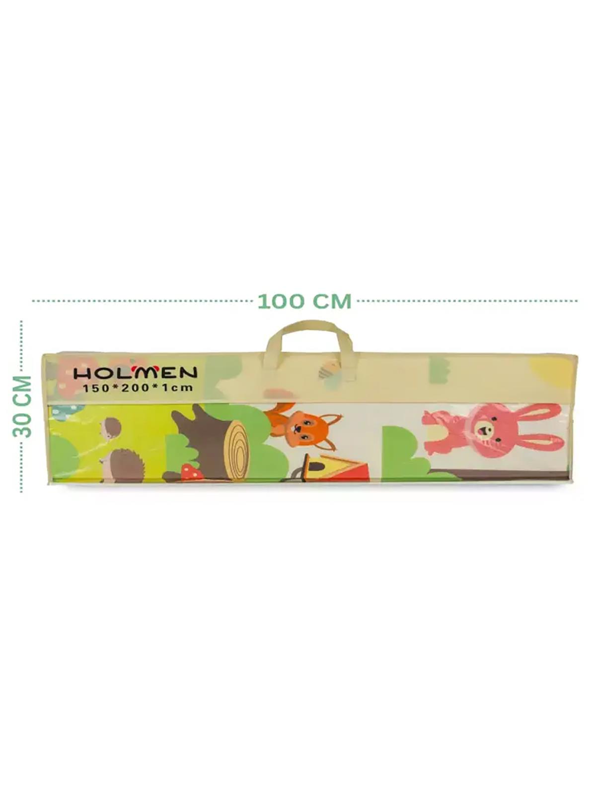 Holmen Katlanabilir Çift Taraflı Oyun Matı Arabalar ve Hayvanlar 150*200 cm - Standart