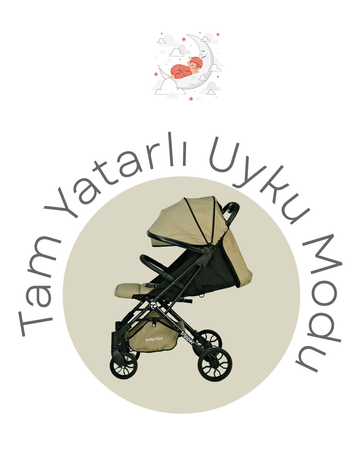BabyCare Tripper Kabin Boy Bebek Arabası - Gri