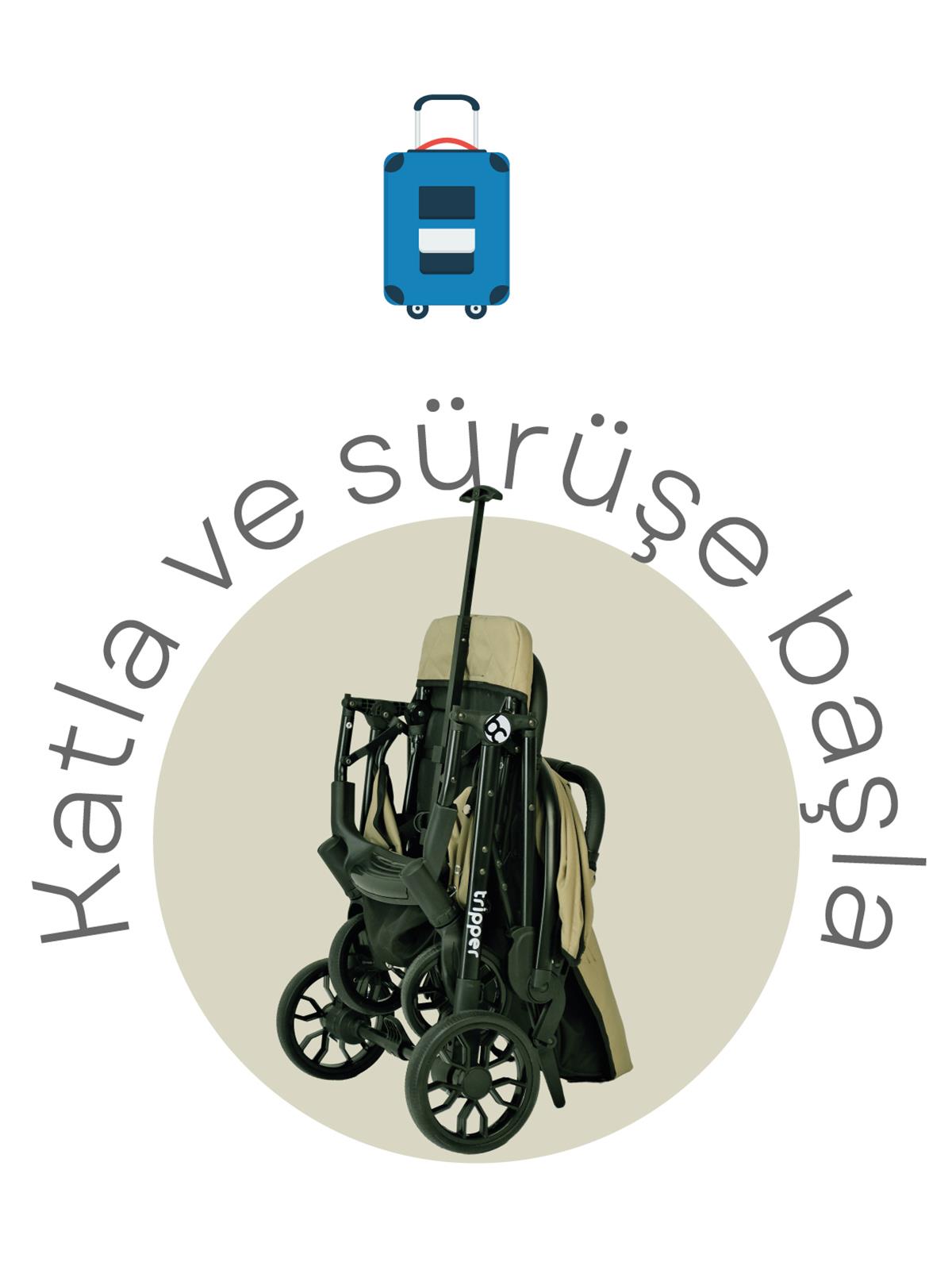 BabyCare Tripper Kabin Boy Bebek Arabası - Gri