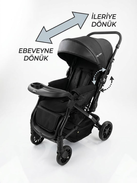 Babycare Capron Çift Yönlü Bebek Arabası - Siyah