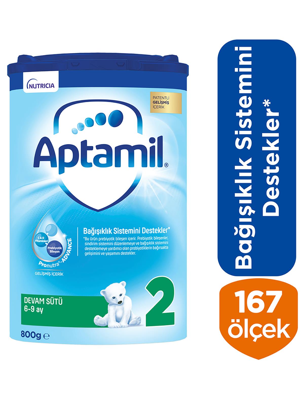 Aptamil 2 Devam Sütü 800 g  6-9 Ay Akıllı Kutu