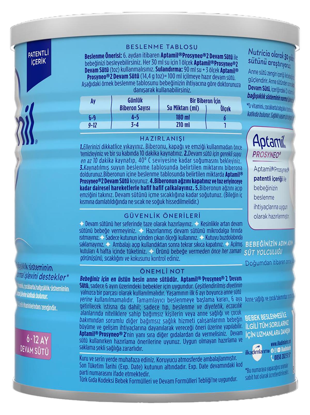 Aptamil Prosyneo 2  800 G Devam Sütü
