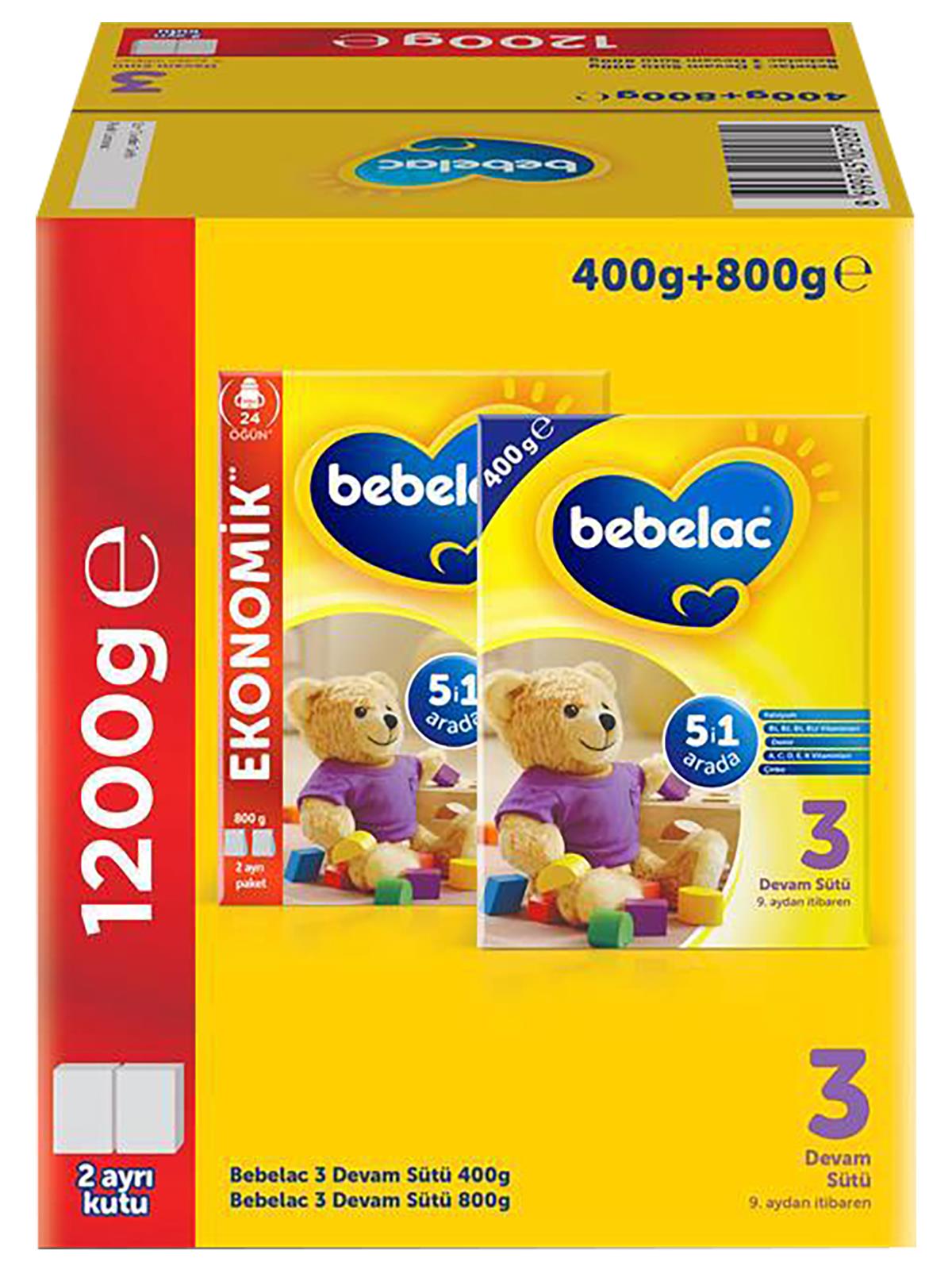 Bebelac 3 Çocuk Devam Sütü 800+400 Gr