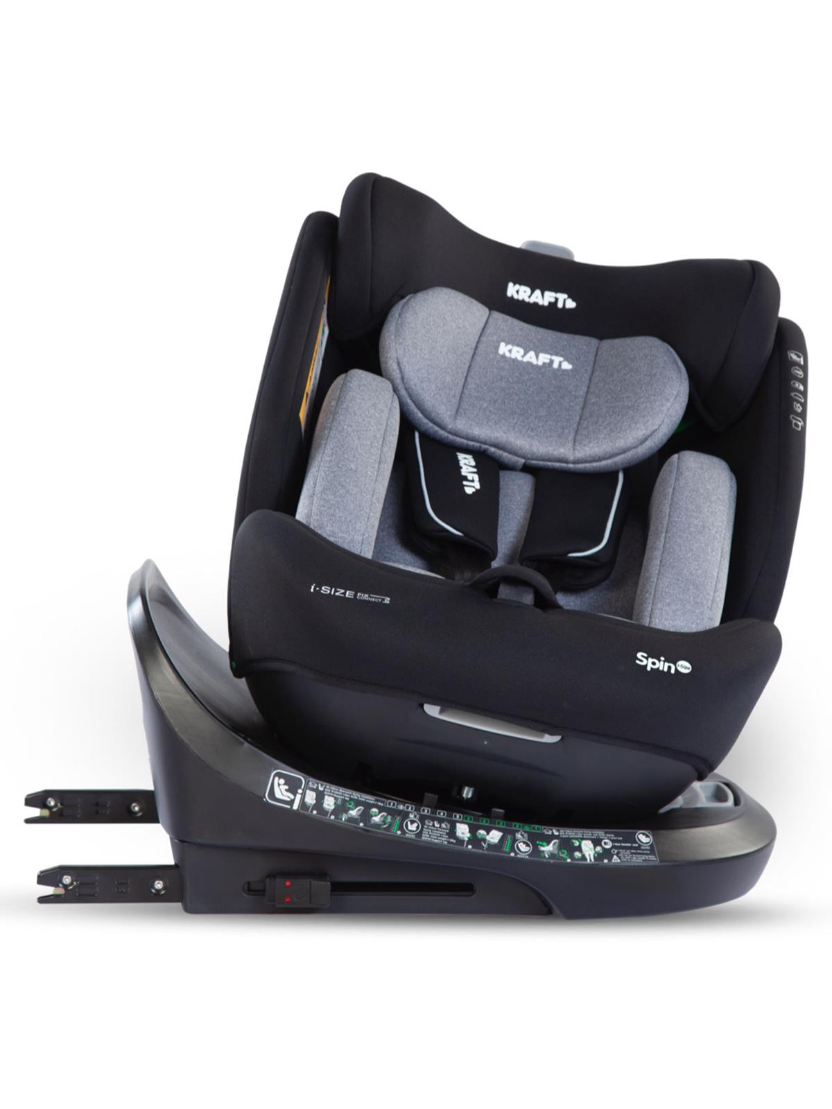 Kraft Spin I-Size Oto Koltuğu 0-36 Kg - Gri