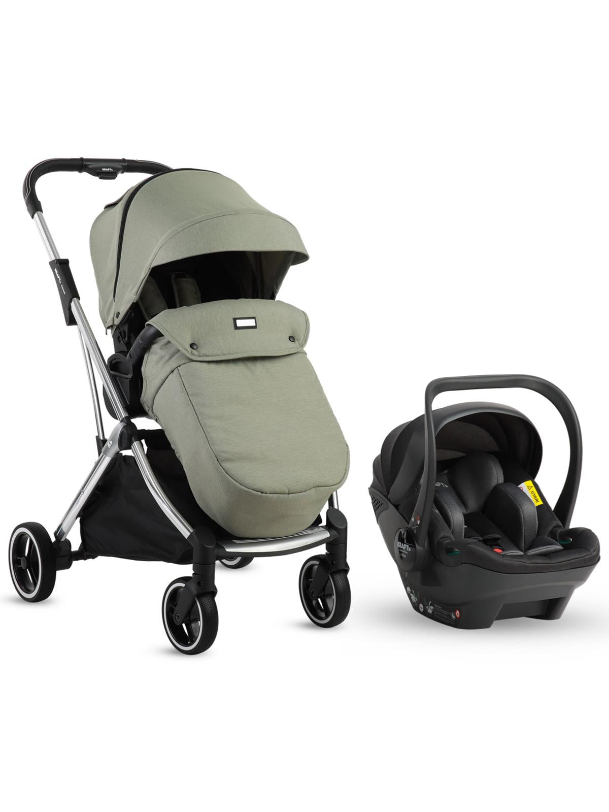 Kraft Kenya I-Size Travel Sistem Bebek Arabası - Gri