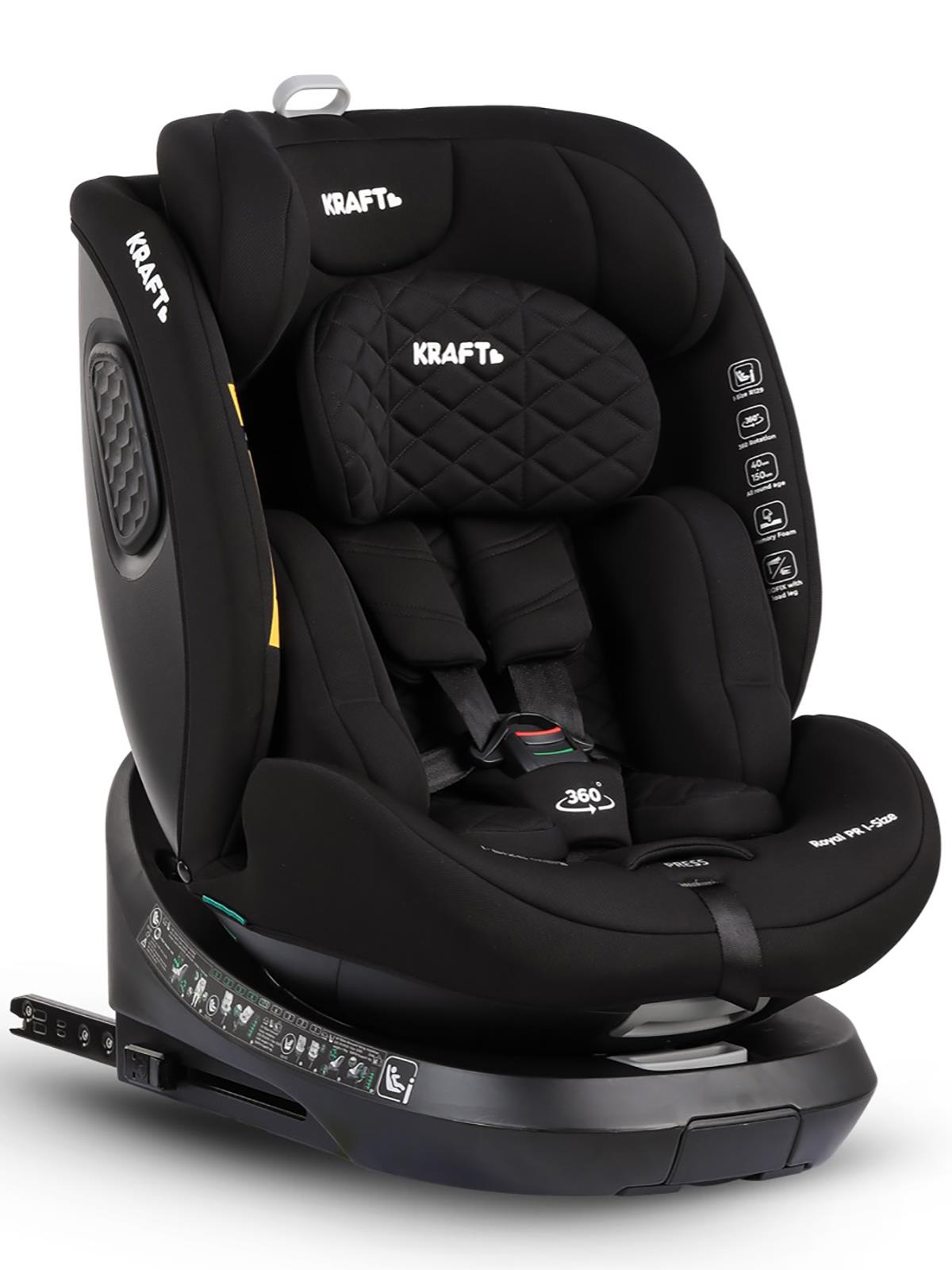 Kraft Royal Pr I-Size Oto Koltuğu 0-36 Kg (40-150 Cm) - Siyah