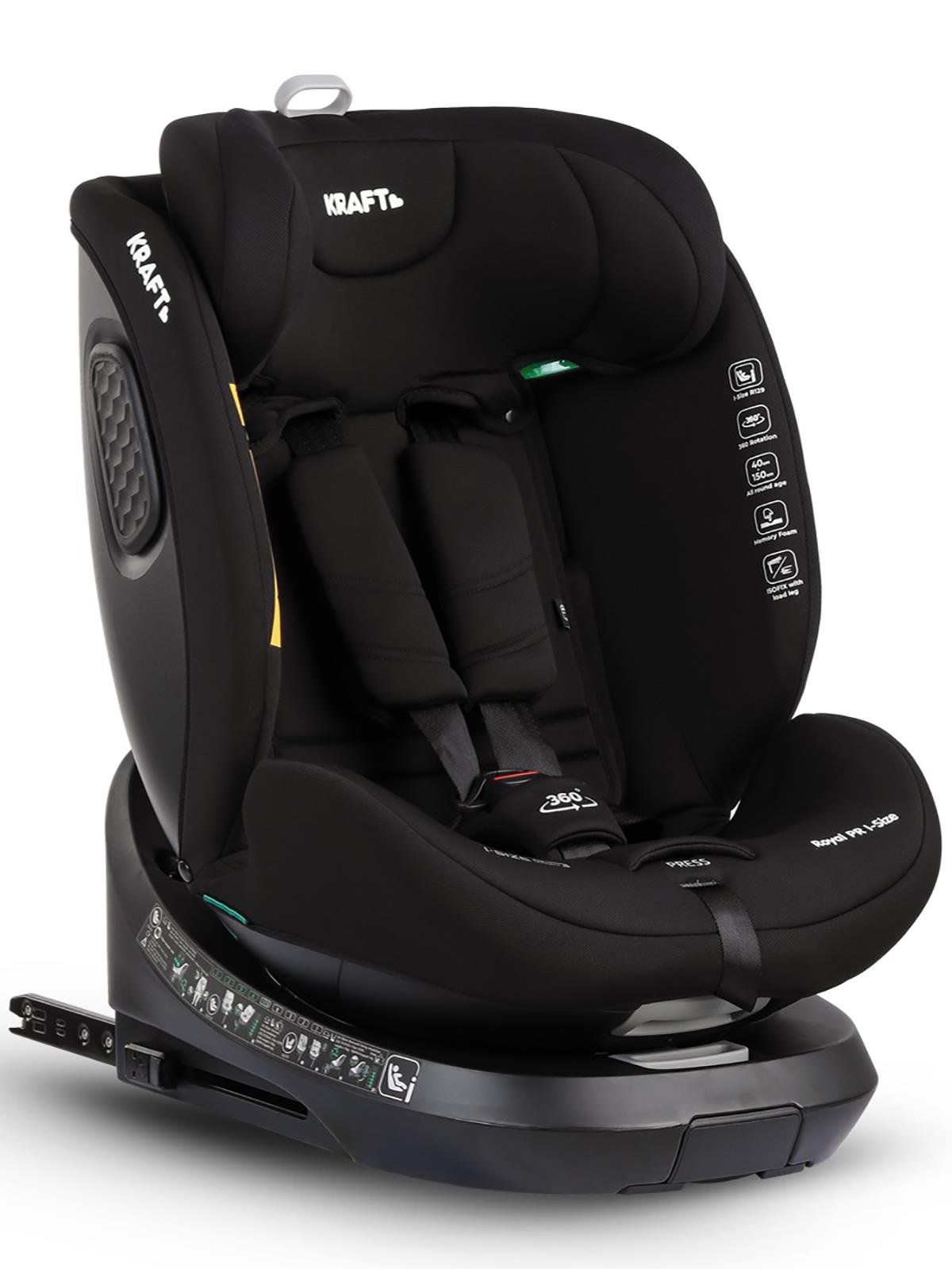 Kraft Royal Pr I-Size Oto Koltuğu 0-36 Kg (40-150 Cm) - Siyah