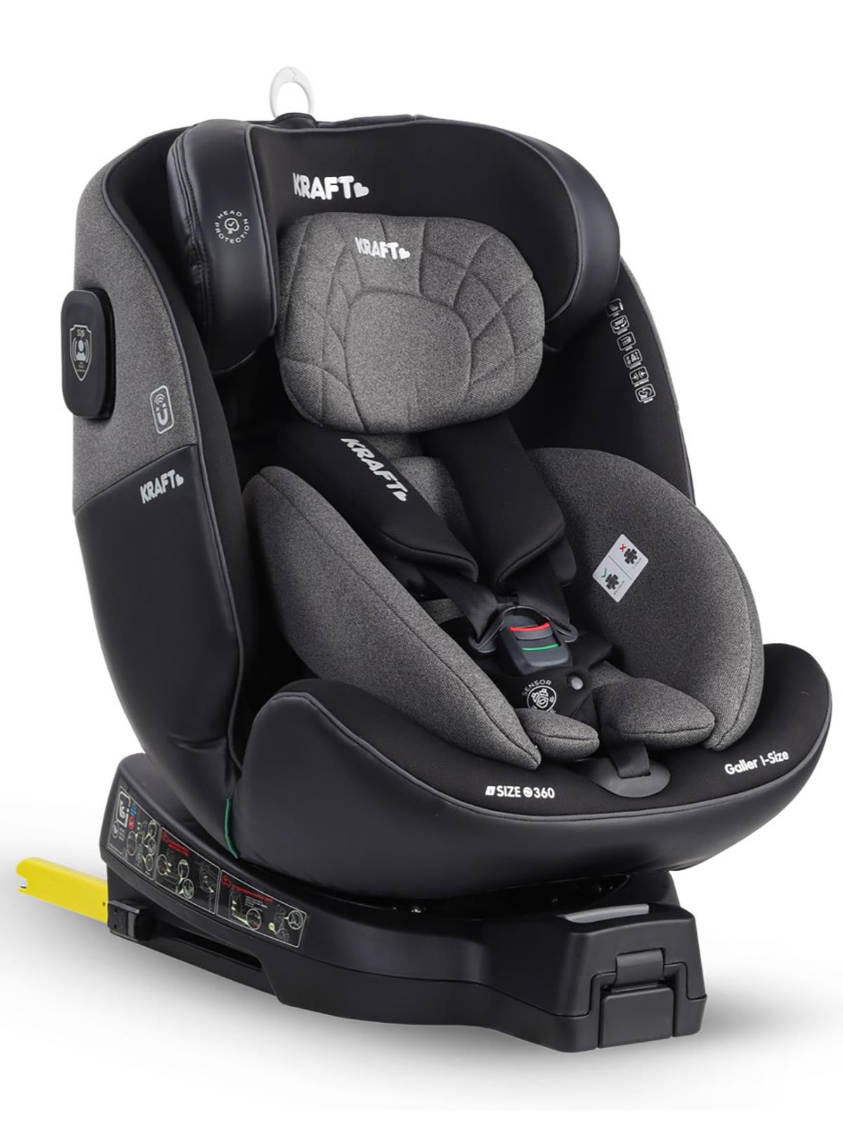 Kraft Galler I-Size Oto Koltuğu 0-36 Kg (40-150 Cm) - Siyah