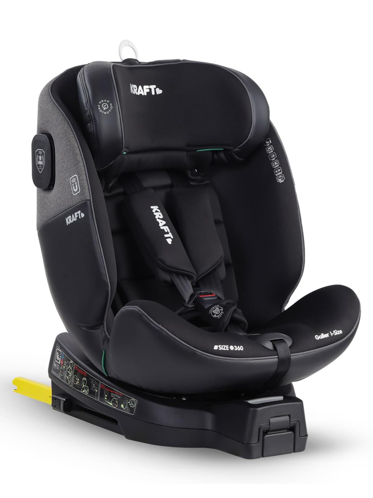 Kraft Galler I-Size Oto Koltuğu 0-36 Kg (40-150 Cm) - Siyah