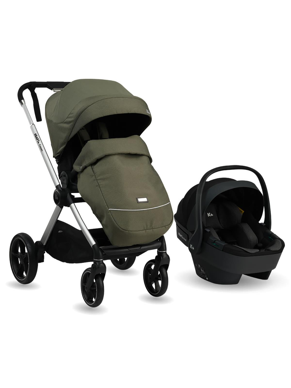 Kraft Crown Travel Sistem Bebek Arabası - Gri
