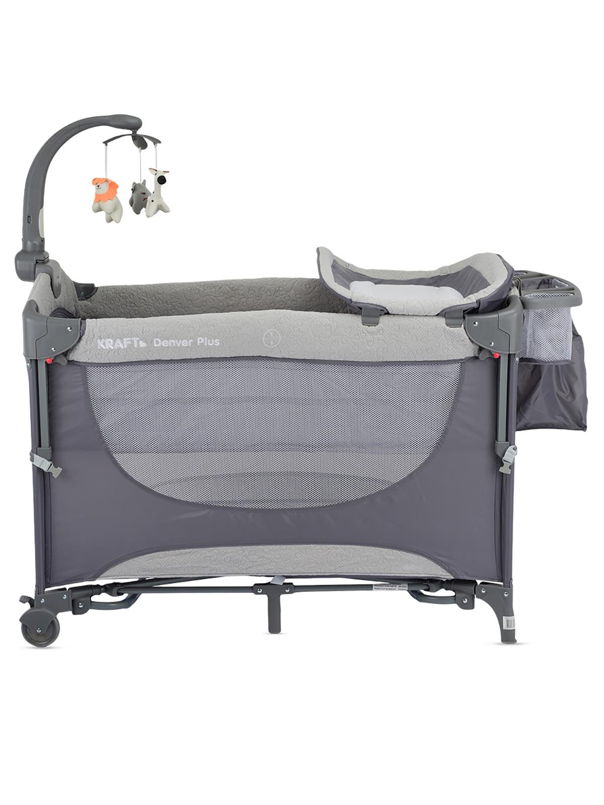 Kraft Denver Plus Anne Yanı Oyun Parkı 63x105 cm - Gri