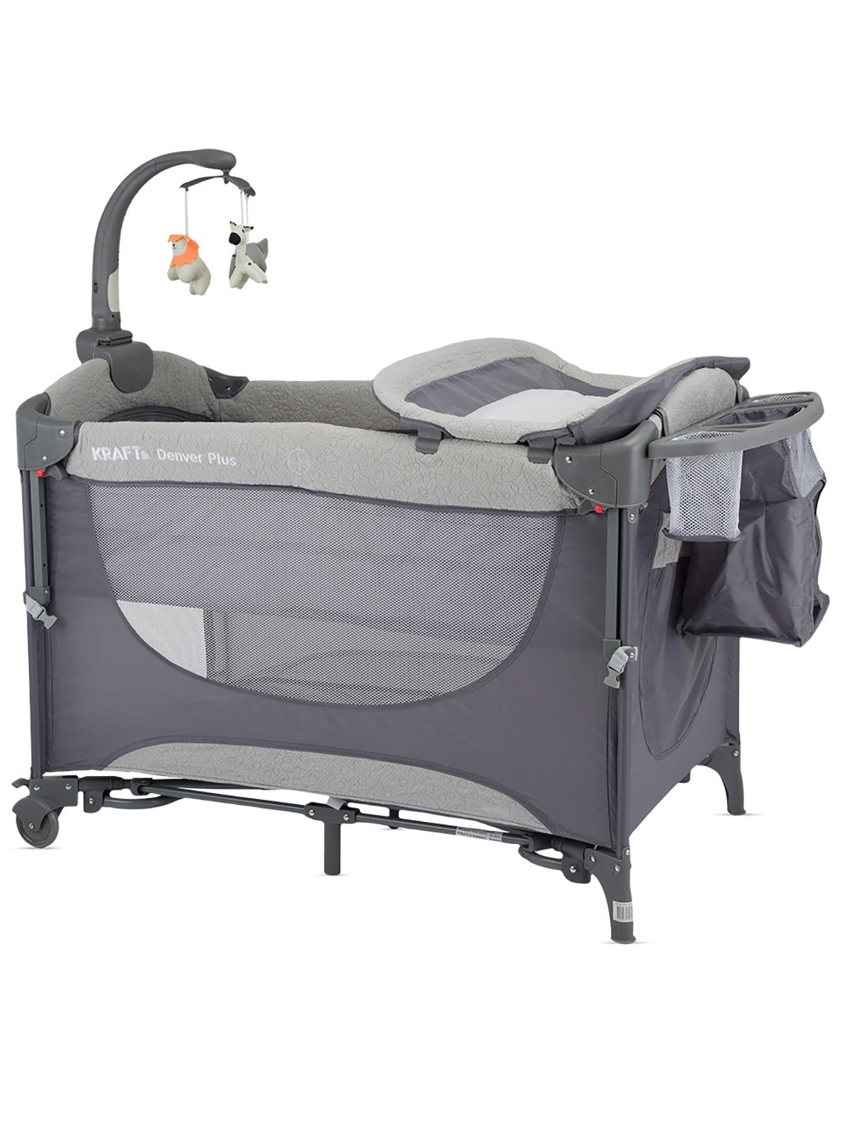 Kraft Denver Plus Anne Yanı Oyun Parkı 63x105 cm - Gri