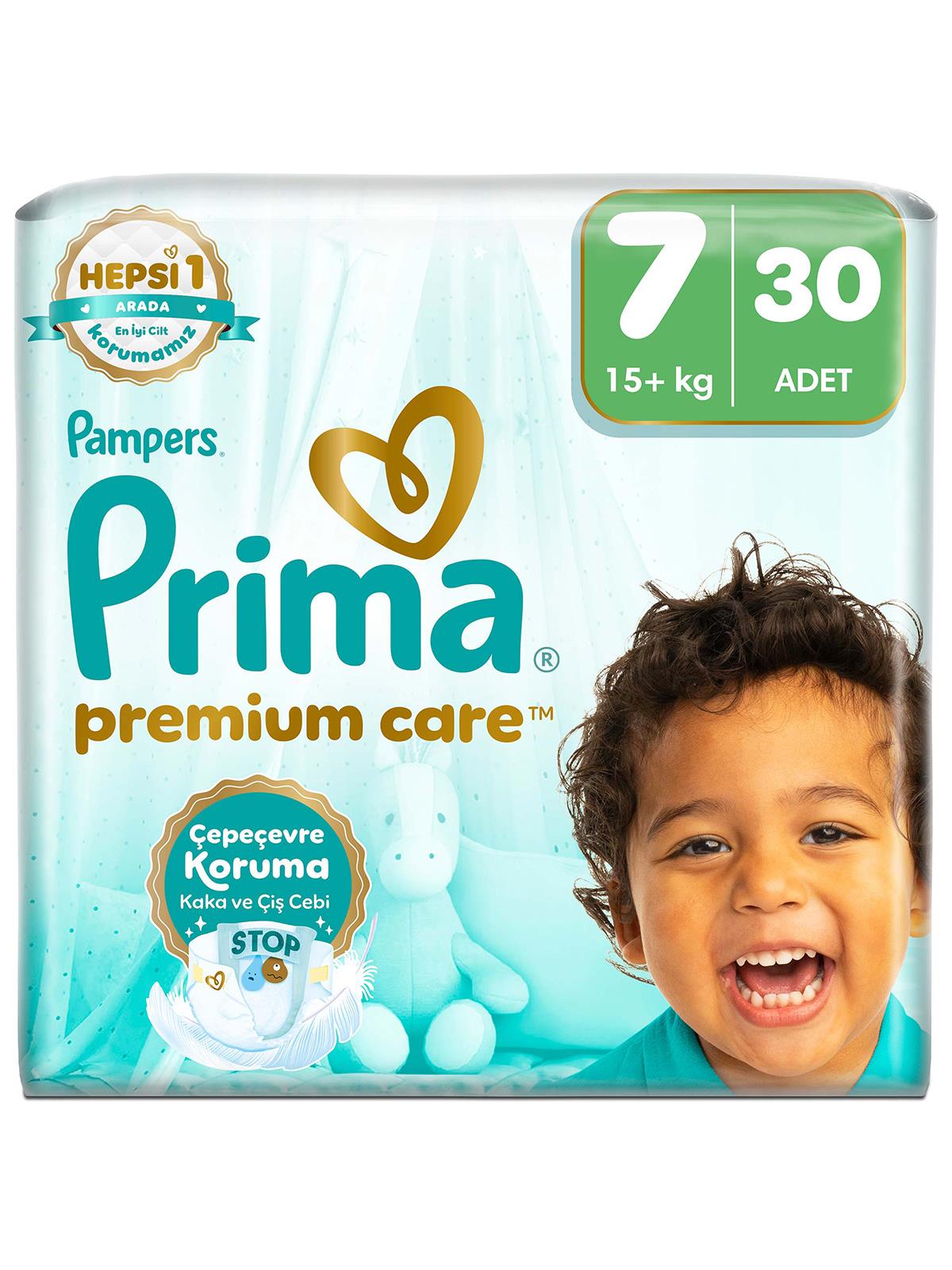 Prima Bebek Bezi Premium Care 7 Beden XX Large Ekonomik Paket 30 Adet
