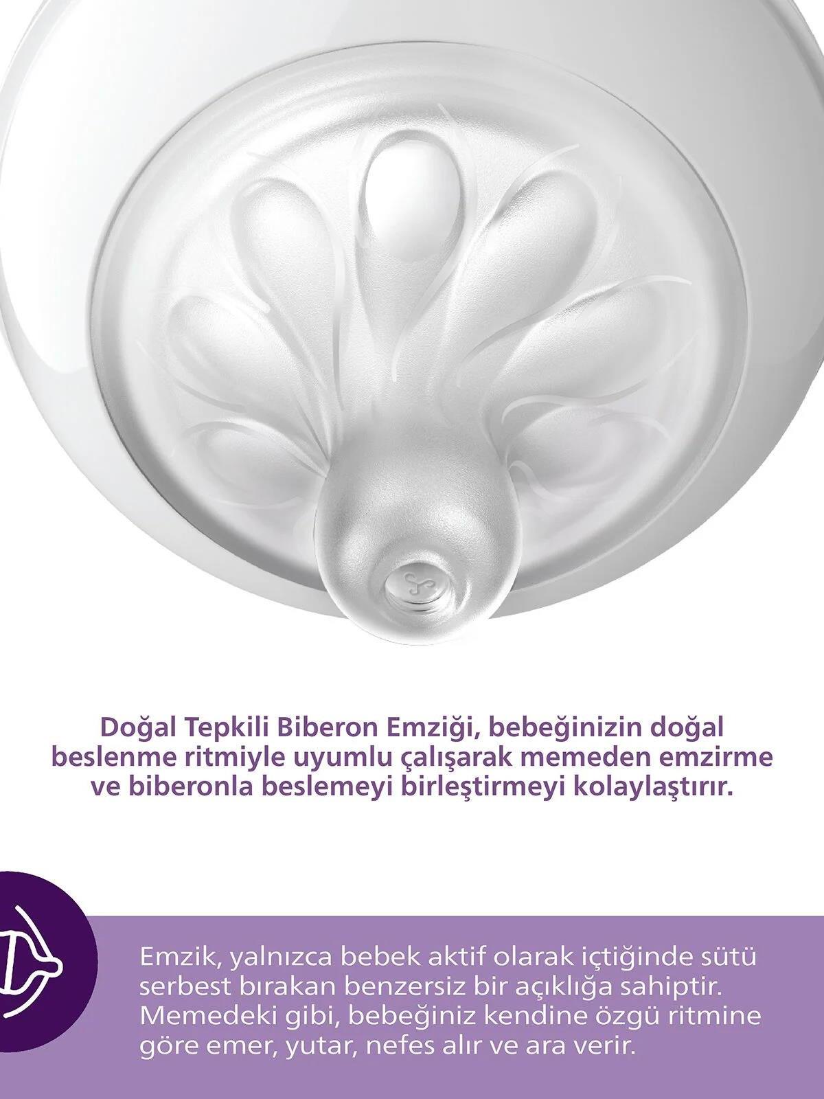 Avent Natural Response 2'li Biberon Emziği4 Numara3+ AyDoğal Tepkili Biberon Emziği
