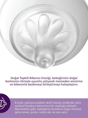 Avent Natural Response 2'li Biberon Emziği4 Numara3+ AyDoğal Tepkili Biberon Emziği