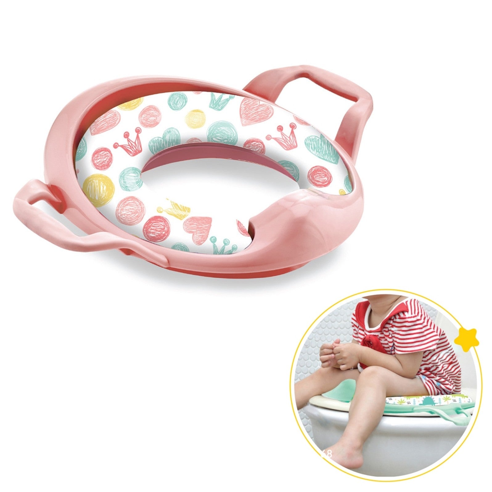 Babyjem Mega Klozet Adaptörü - Pembe
