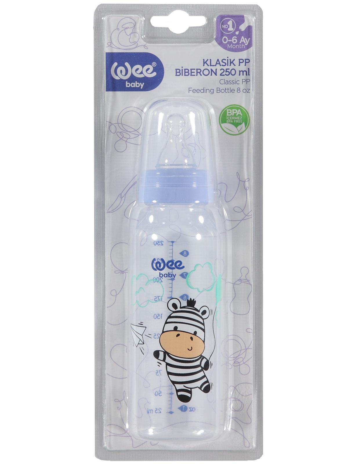 Wee Baby Klasik PP Biberon 250 ml  - Mavi