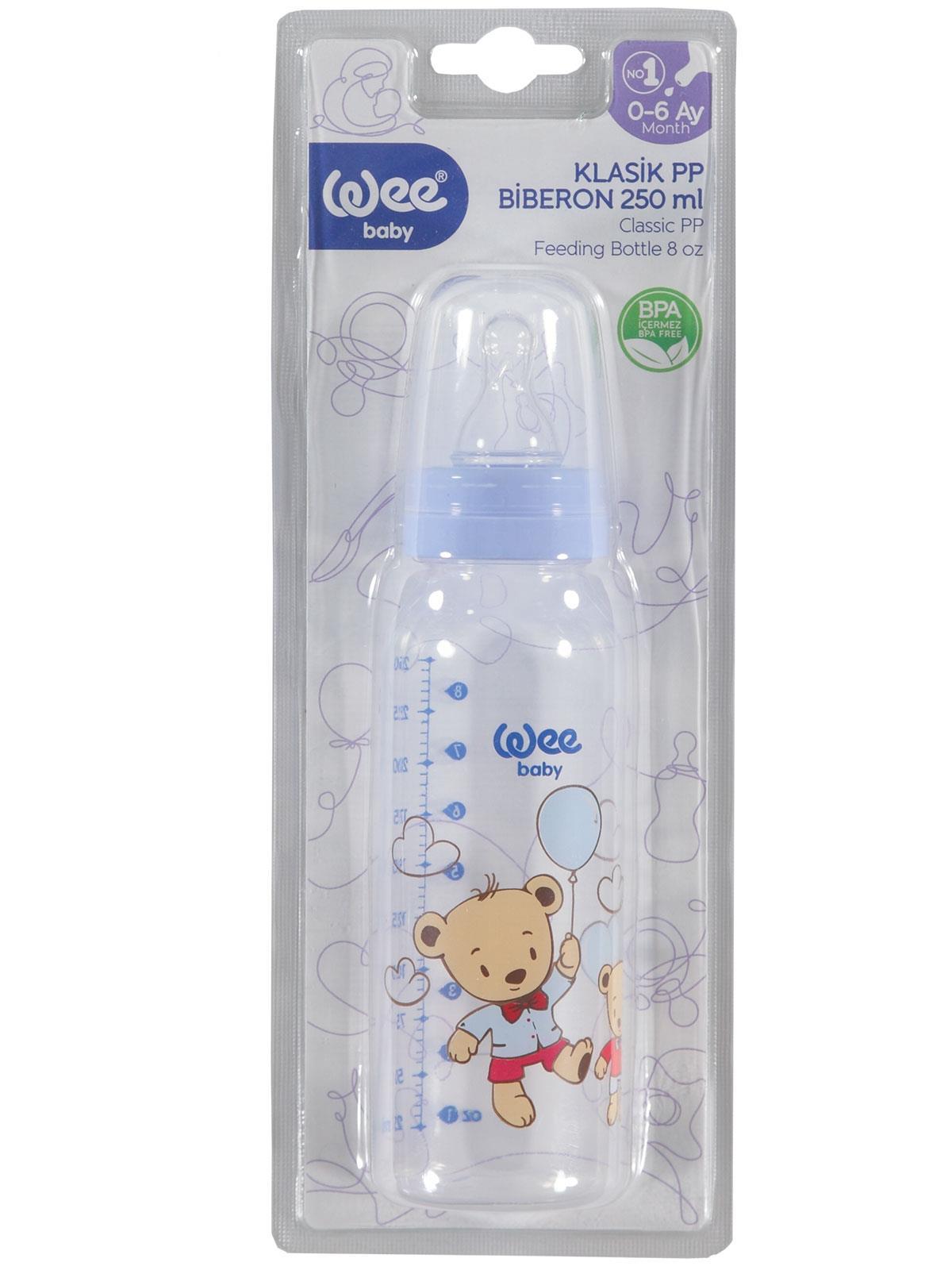 Wee Baby Klasik PP Biberon 250 ml  - Mavi