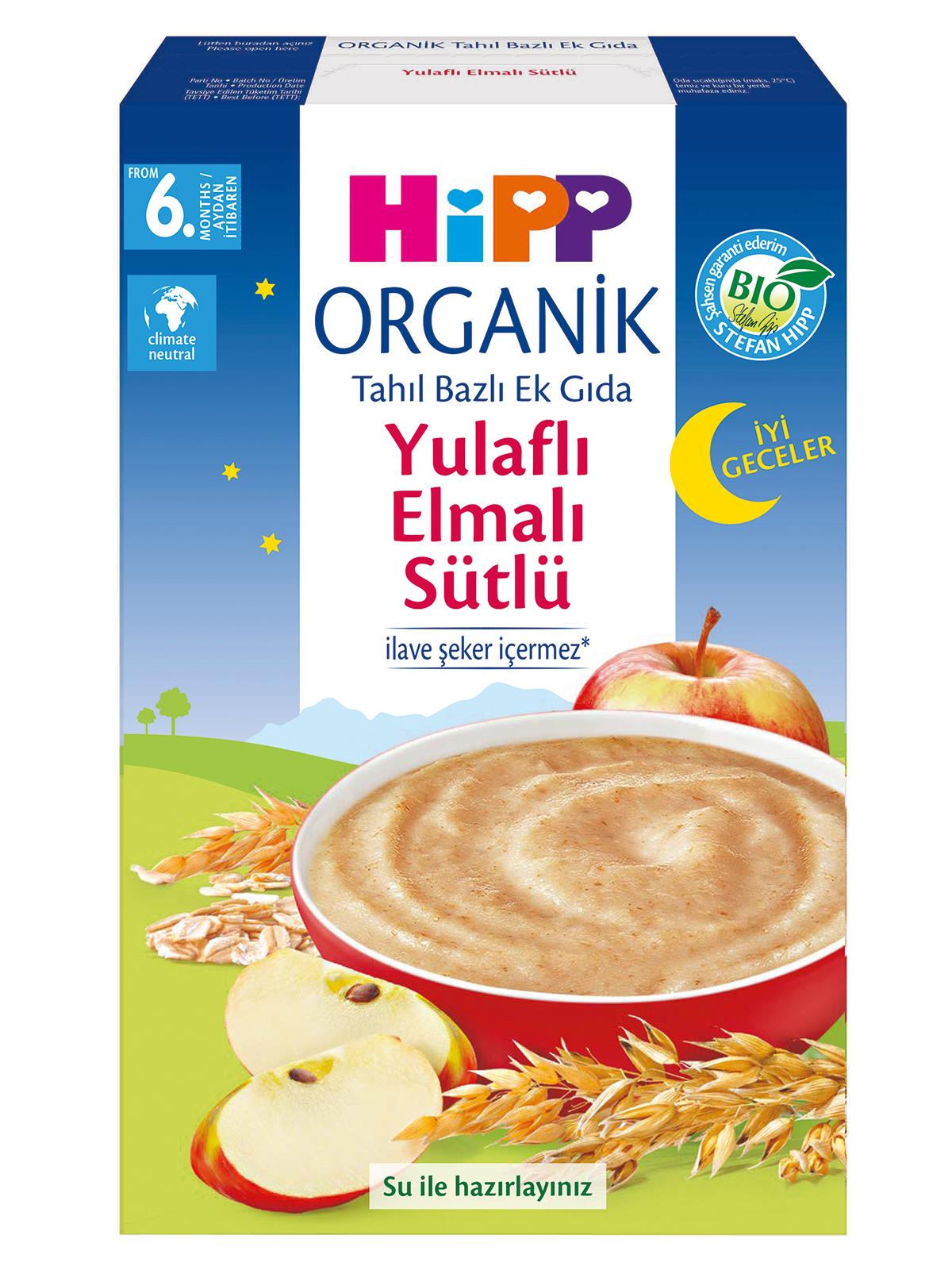 Hipp Mama Organik Yulaflı Elmalı Sütlü Ek Gıda +6Ay 250 gr