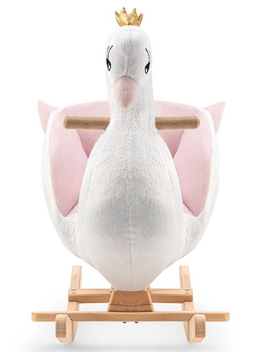 Wellgro Sallanır Ahşap Kuğu - Pembe