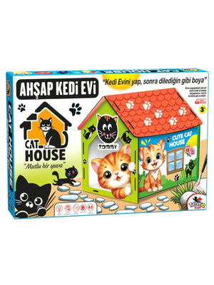 Vardem Oyuncak Ahşap Kedi Evi